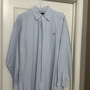 Ralph Lauren Light Blue Striped Dress Shirt